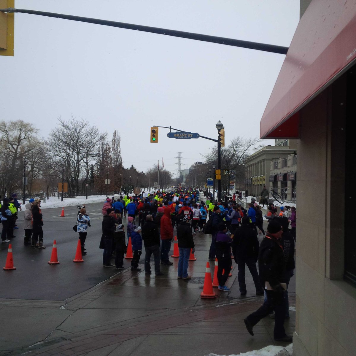 Chilly Half Marathon! Running by!! #BurlOn # meat #Run