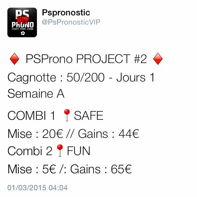 PSPronostic's tweet image. 📍Les pronostics VIP du 01/03 📍
A vous de jugez 👀