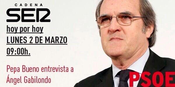EsGabilondo's tweet photo. LUNES 2 de MARZO A las 9.00h

@PepaBuenoHxH entrevista a Ángel Gabilondo en "hoy por hoy" @La_SER http://t.co/0zWEp0OOJx