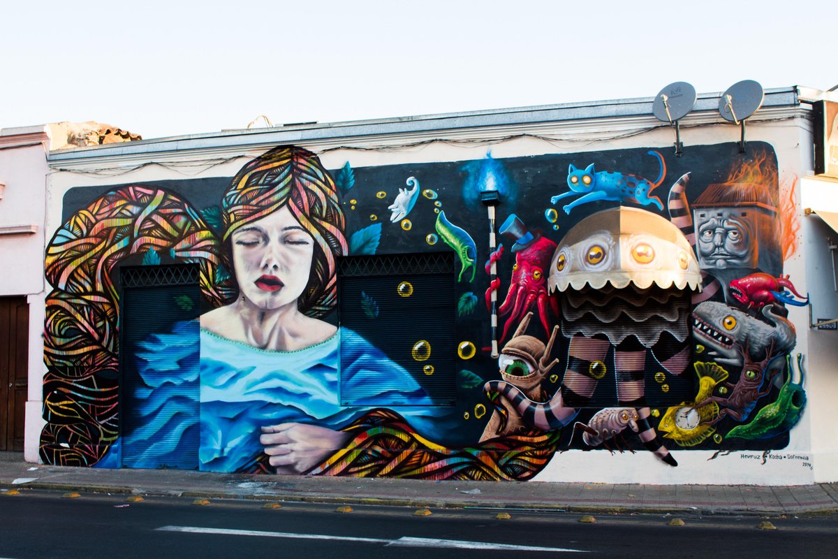 henruzfelipe's tweet photo. Rosas con Cumming/ #Sofrenia - #Kosha #Henruz / 2014 / #BarrioYungay / mural que la @Muni_Stgo quiso mandar a borrar http://t.co/P64coZ5Uce