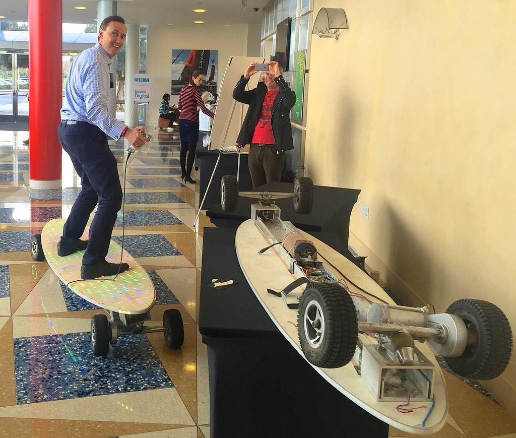 IYFNews's tweet photo. This moment at #d2bd15! RT @dfjsteve: Riding the Burner Board at #Dare2bDigital. Short video: http://t.co/hW3FfaLowv http://t.co/Ewl1uF3kMx