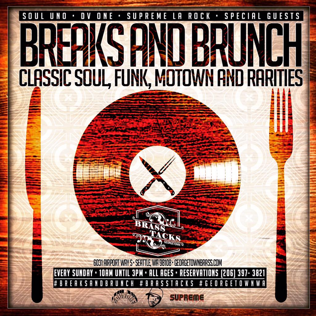 dvone's tweet photo. #BREAKSANDBRUNCH 10a-3p @georgetownbrass me & @SoulUno #GEORGETOWNWA #BRASSTACKS reservations (206) 397-3821 http://t.co/XDHsIeiwRa”