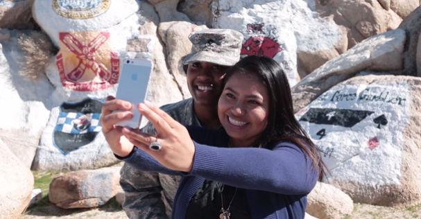 LogoTV's tweet image. This same-sex military couple shows what equality means in the U.S. Army. Watch: logo.to/1MZLlgN