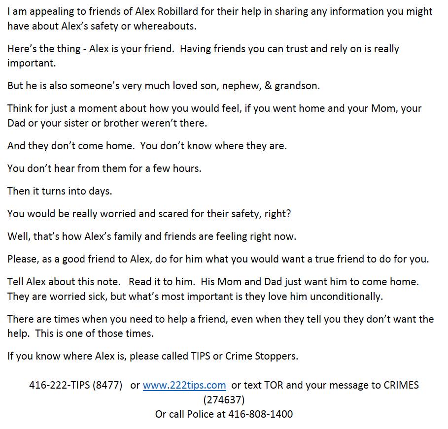 jenclarkson's tweet photo. Pls RT - Appealing to classmates & friends of #findalexrobillard Alex Robillard missing since Feb 26. @jm_robillard http://t.co/9OqSctgkhG