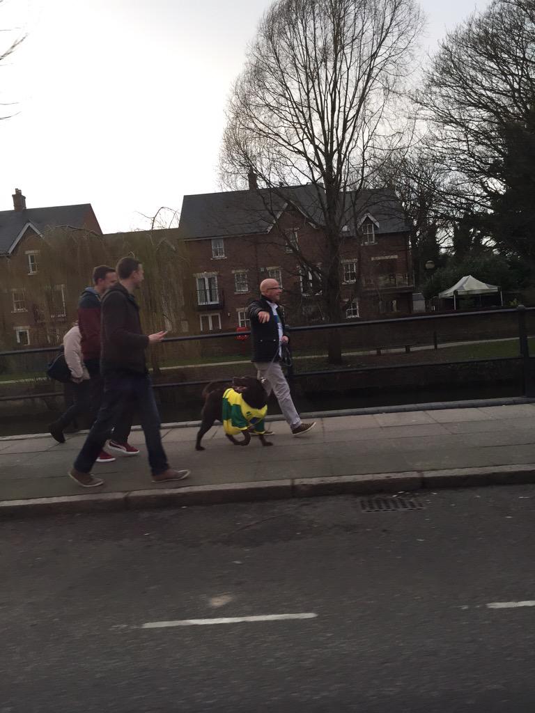 Lucyyyyy5's tweet image. @BobRutler JUST SEEN THE DOG!!! @NorwichCityFC #OTBC #canarycall