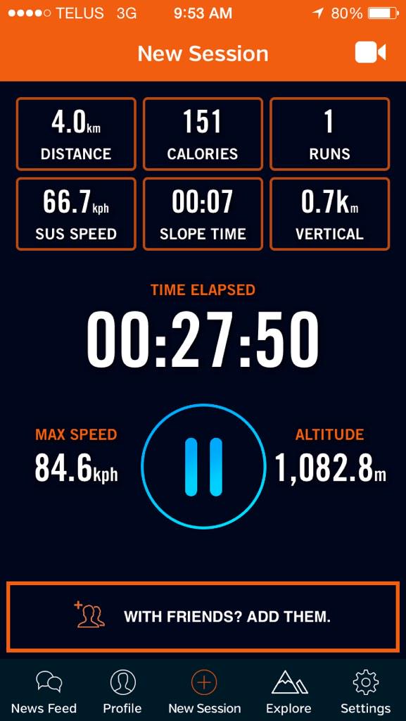 85kmh on a snowboard.... Probably not the smartest thing I've done