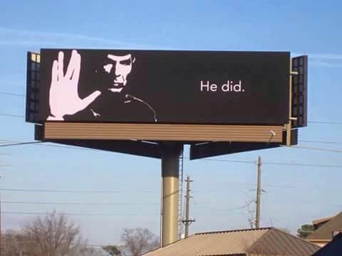 Saw this a few minutes ago. I involuntarily gasped and had a hard time holding it together. #LeonardNimoy