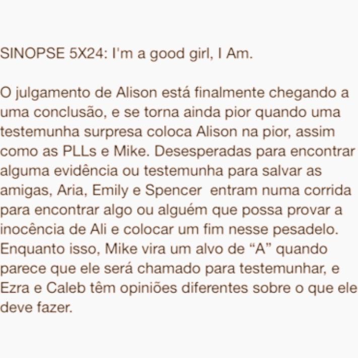 PLL_BrForever's tweet photo. Sinopse 5X24 #PLL5B #ABCFamily #alison #5X24 http://t.co/lwd7JFPsr2