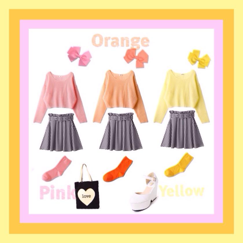 参戦服コーデ ピンク オレンジ 黄色 水色 紫の 五つ子コーデ完成しました このような感じでよろしいでしょうか Angernange Http T Co Pdkdfakqds Twitter