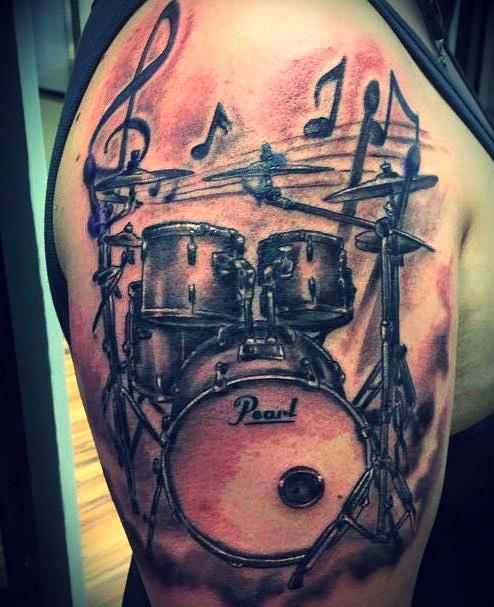 Chad Smiths Pearl drumkit gets a tattoo  MusicRadar