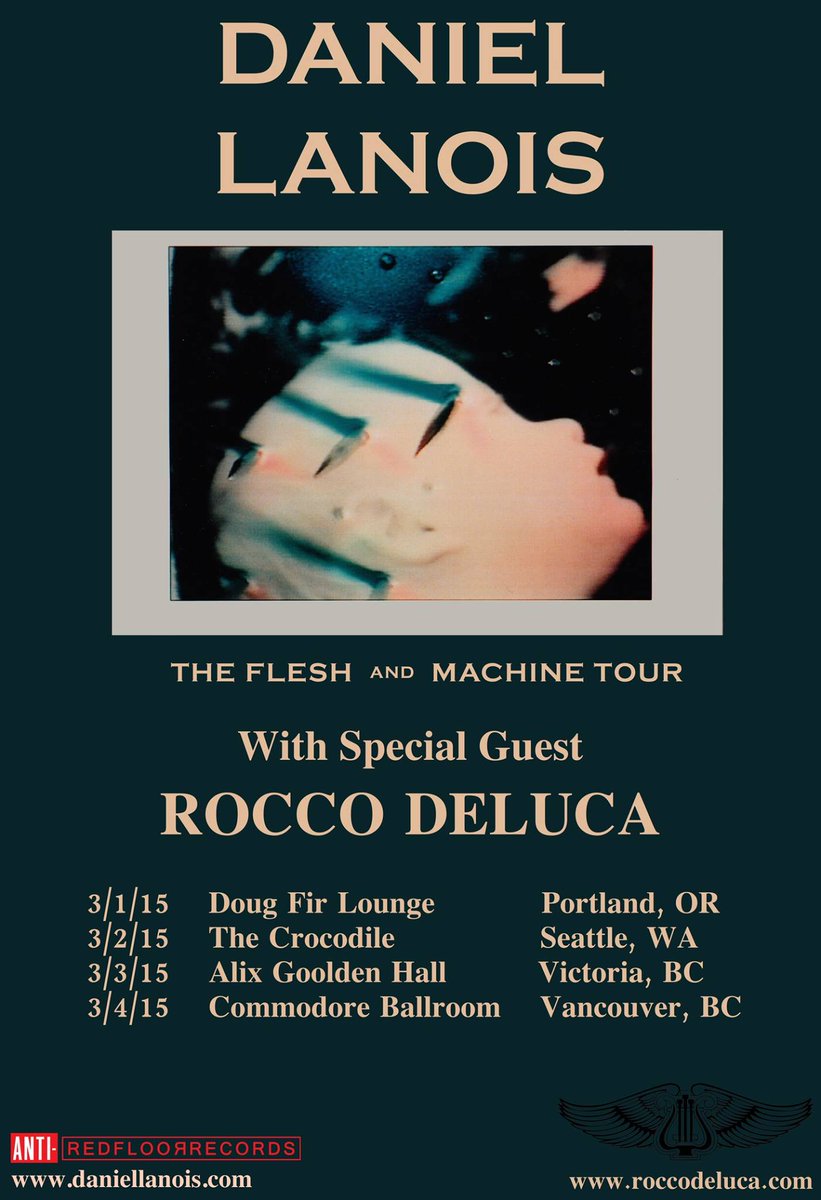 RoccoDeLuca's tweet photo. Friends - looking forward to seeing you all at these next 4 shows with @daniellanois #LapSteelTour #FleshAndMachine http://t.co/YAmPV3Vpx9