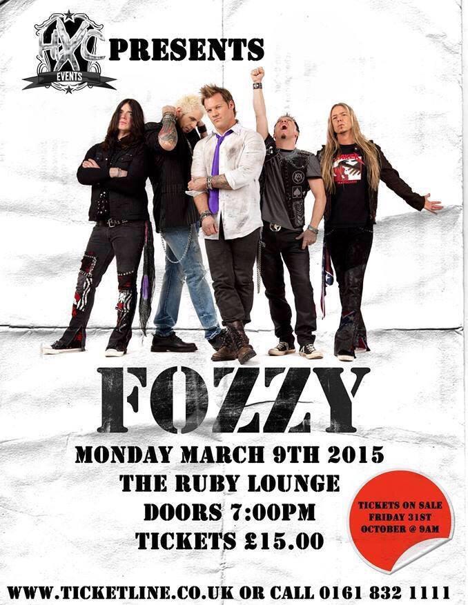 loosecannonmcr's tweet photo. @FOZZYROCK feat @IAmJericho @TalkIsJericho invade @TheRubyLounge Manchester on Mon March 9th. Get your tickets now! http://t.co/w5mpAmHGJ0