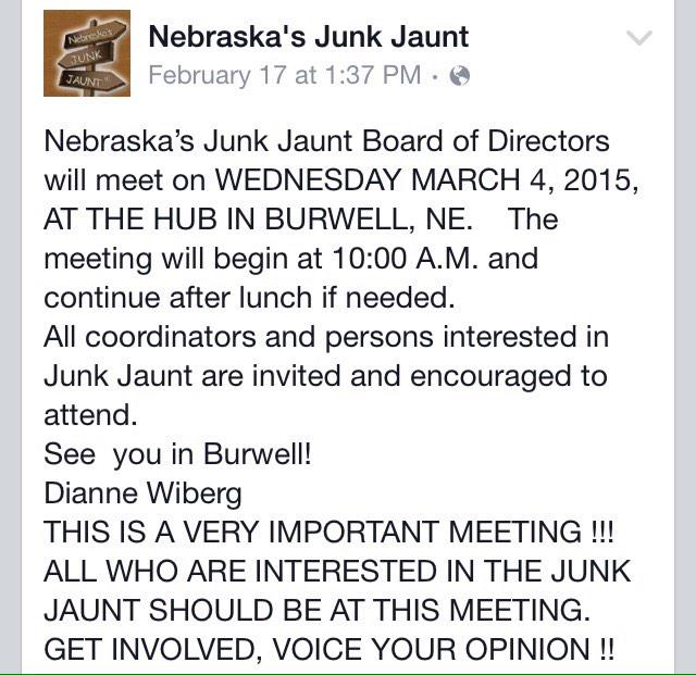 NEJunkJaunt's tweet photo. Board of directors meeting 3/4. All are welcome! http://t.co/aVOLE9MCoy
