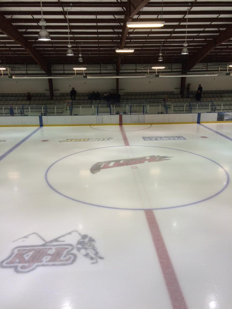 15 minutes away from warm up at the Art Holding Memorial in Chase, BC for the final game of the year for the Blazers