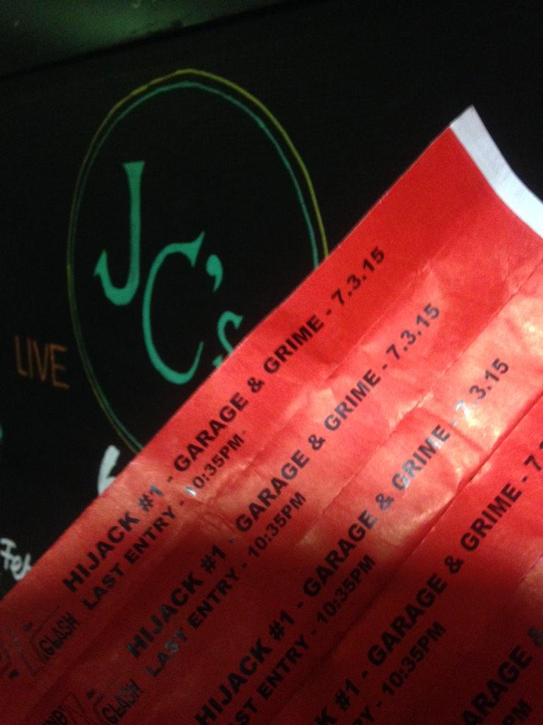 lufbrasc's tweet image. Ticket drop number one for Hijack 1 is in JCs - first ten people get a ticket! GOGOGO!