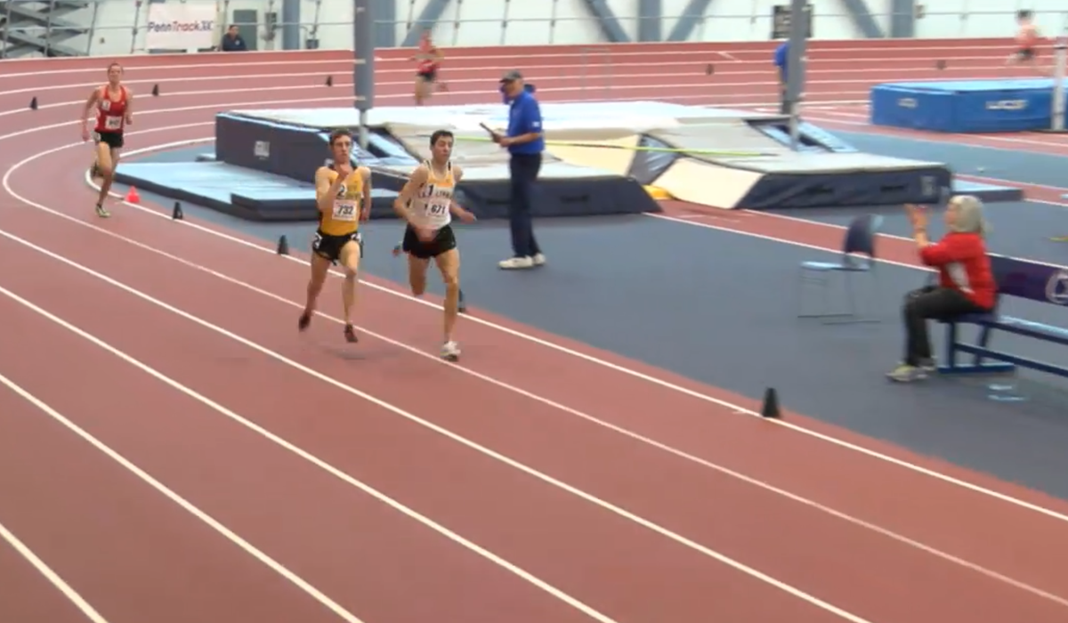 milesplit's tweet photo. Whoa! @MattMcgoey could have won the 60 w/ that kick in 3K win! US #7 8:35.53! #PTFCA http://t.co/mzeVCDmmh1 http://t.co/ZJxHNcio05