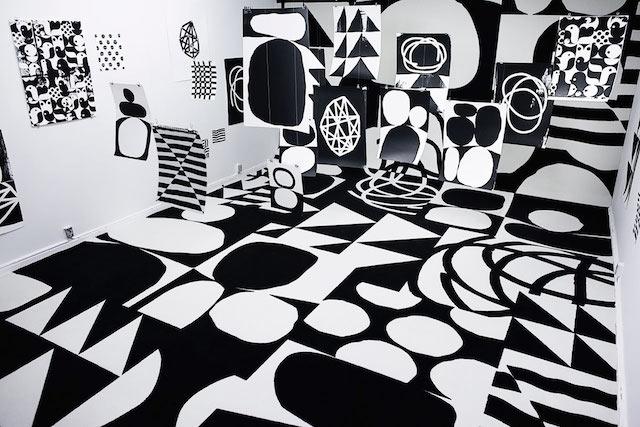 Adobe's tweet photo. Black and white is anything but boring in graphic designer @EmilKozak's latest exhibition: http://t.co/ldaGRmjNP4 http://t.co/P7iroOLINY