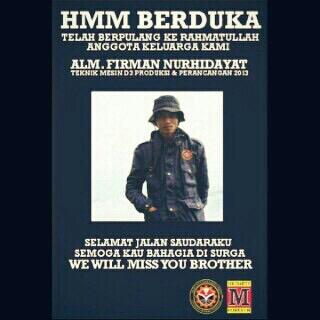 HMMUNJANICIMAHI's tweet photo. Turut BeRduka Cita Atas Kepergian Sahabat Kita , Semoga almarhum di terima di sisi Tuhan YME @HMM_UPI http://t.co/xe9MNd1wLQ