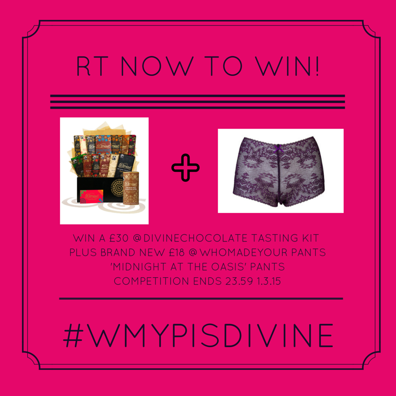 whomadeyour's tweet photo. Share this and you could win a £30 Tasting Kit from @divinechocolate and BRAND NEW PANTS http://t.co/BY21lEGrTL