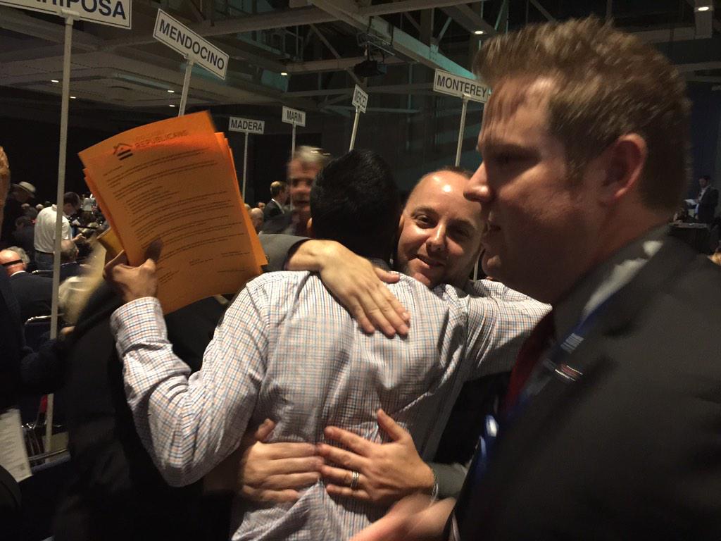 Leaders of @LogCabinCA embrace after being granted charter status by @LogCabinCA