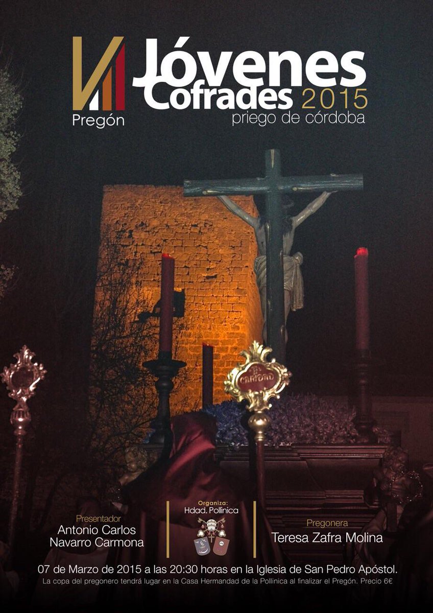 lacolumnapriego's tweet photo. Pregón  jóvenes cofrades 2015 a cargo de Ntra. Hna. Teresa Zafra Molina http://t.co/4mttc0AmCk