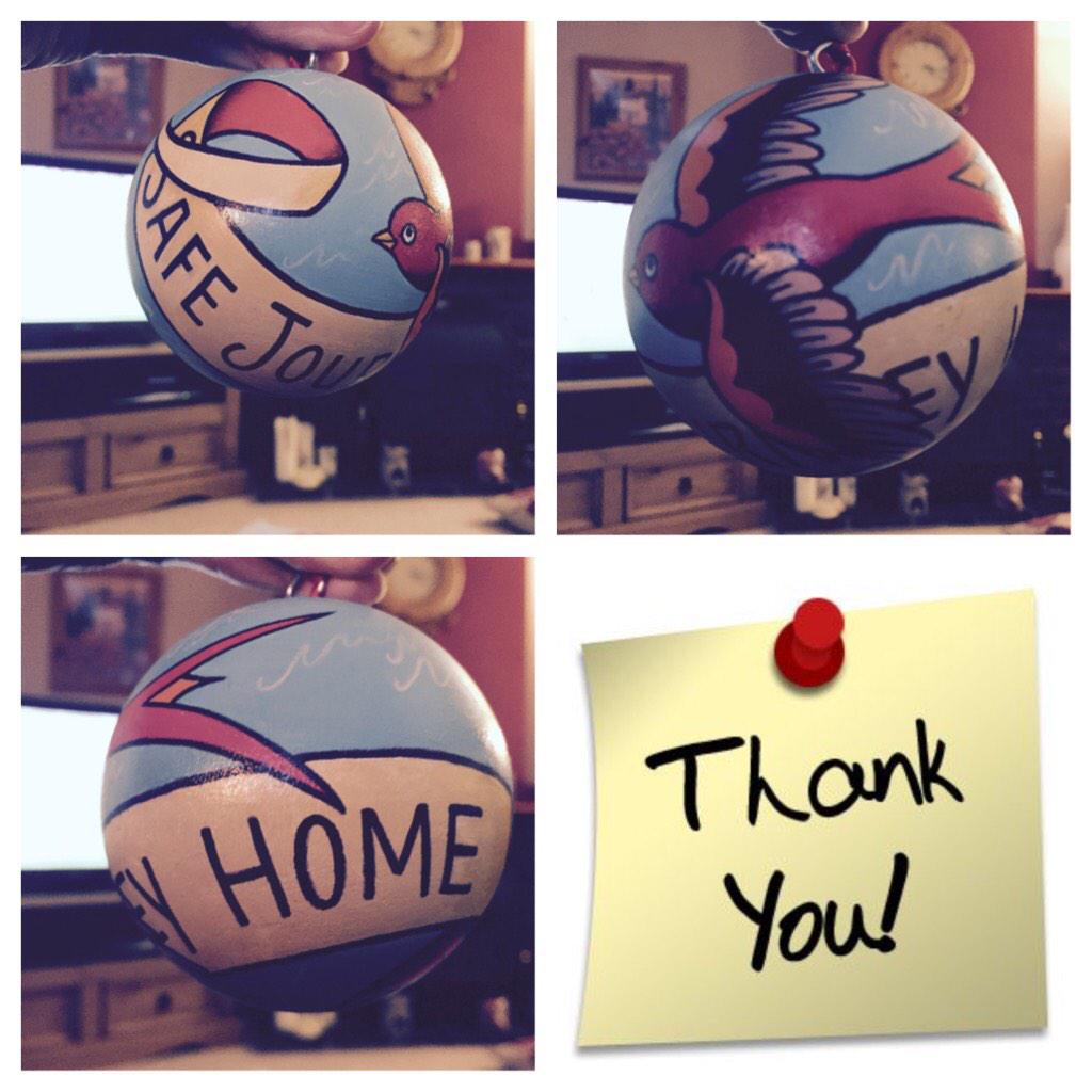 samclaflin's tweet photo. A little late - but I've just come across and absolutely love my XMAS baubles. Thank you so much @maxinemiller999! X http://t.co/OlhyUVVaEI