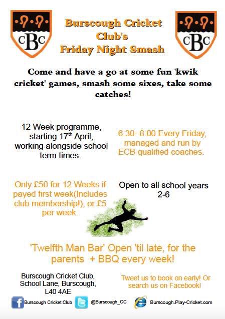 "<a href="/Burscough_CC/">Burscough CC 🏏</a>: Tweet us to book on early for our FRIDAY NIGHT SMASH! <a href="/BurscoughNews/">Burscough News</a> <a href="/LoveBurscough/">Love Burscough</a> " Looks great fun!