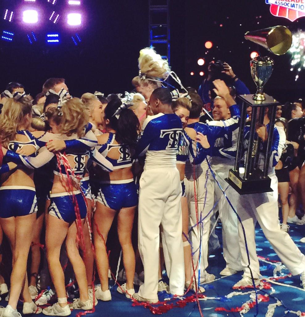 NCAupdates's tweet photo. A big congratulations to senior medium coed National Champions Twist &amp; Shout Obsession! 🏆 #NCAnationals http://t.co/MJfP0VXRzl