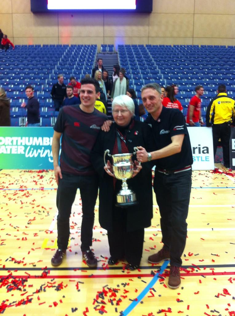 NorthumbriaTEAM's tweet photo. The trophy is staying at home! http://t.co/XpJGIwEqk7