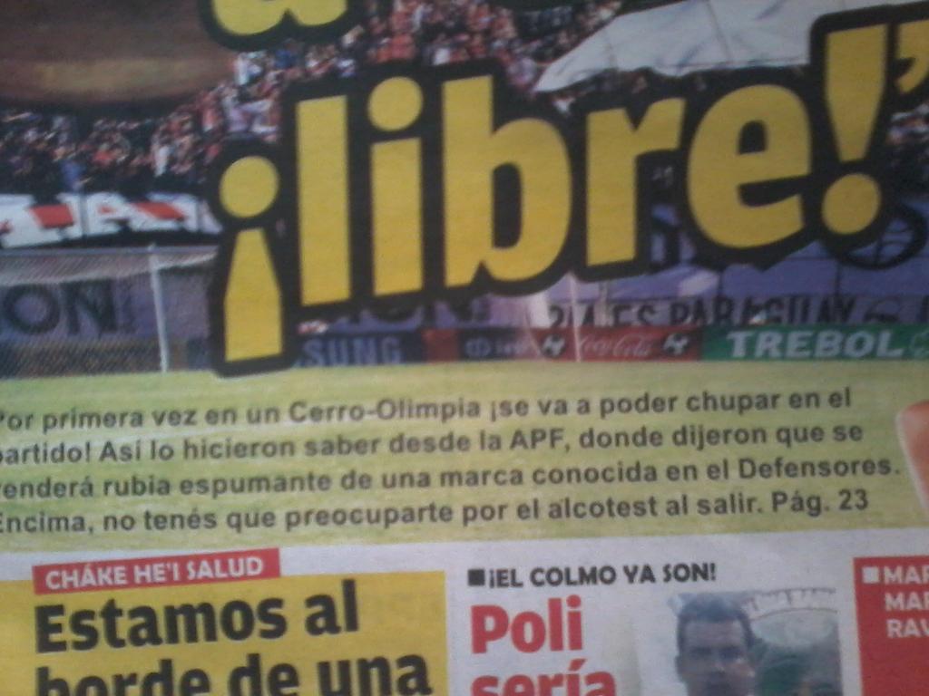 famosParaguay's tweet photo. #CanillaLibre en el clasico #CerroPorteñoVsOlimpia #NuevoRumbo x un #ParaguayMejor #Podrias ir tranquilo con la flia? http://t.co/DblSjj8x9L