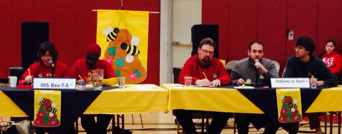 Last two teams competing #IPEISpellingBee-Highway to Spell and IHS Bee-T-A #thanksall