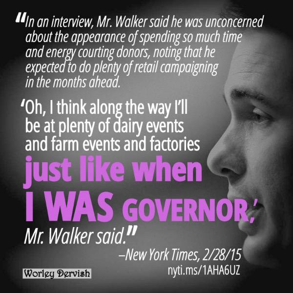 UniteBlueWI's tweet image. GOP Race Starts in Lavish Haunts of Rich Donors nyti.ms/1DEDr7k Walker is #WrongForWI #wISIS #NotATerrorist