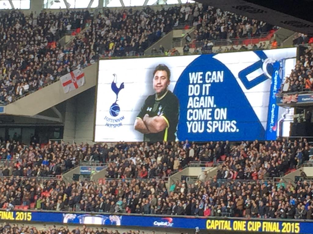 Klee678's tweet photo. @SpursOfficial @CapitalOne_Cup soo happy with my photos around Wembley today!!! http://t.co/axl0xsmjQd