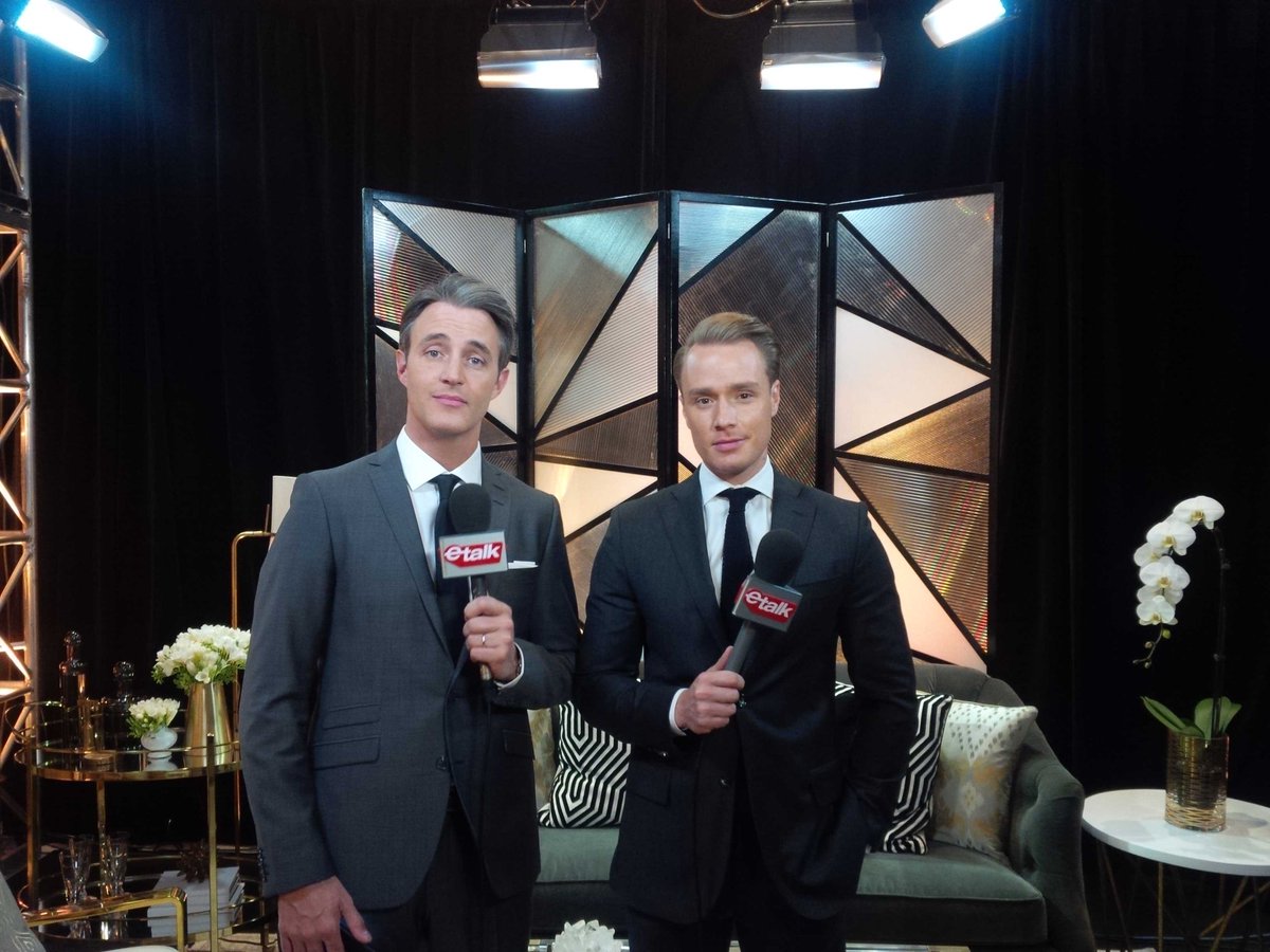 MorleyNirenberg's tweet photo. .@benmulroney and @DSoltendieck shooting @Academy_Net links in the @etalkCTV lounge. #CdnScreen2015 http://t.co/lUaWiOl0r1