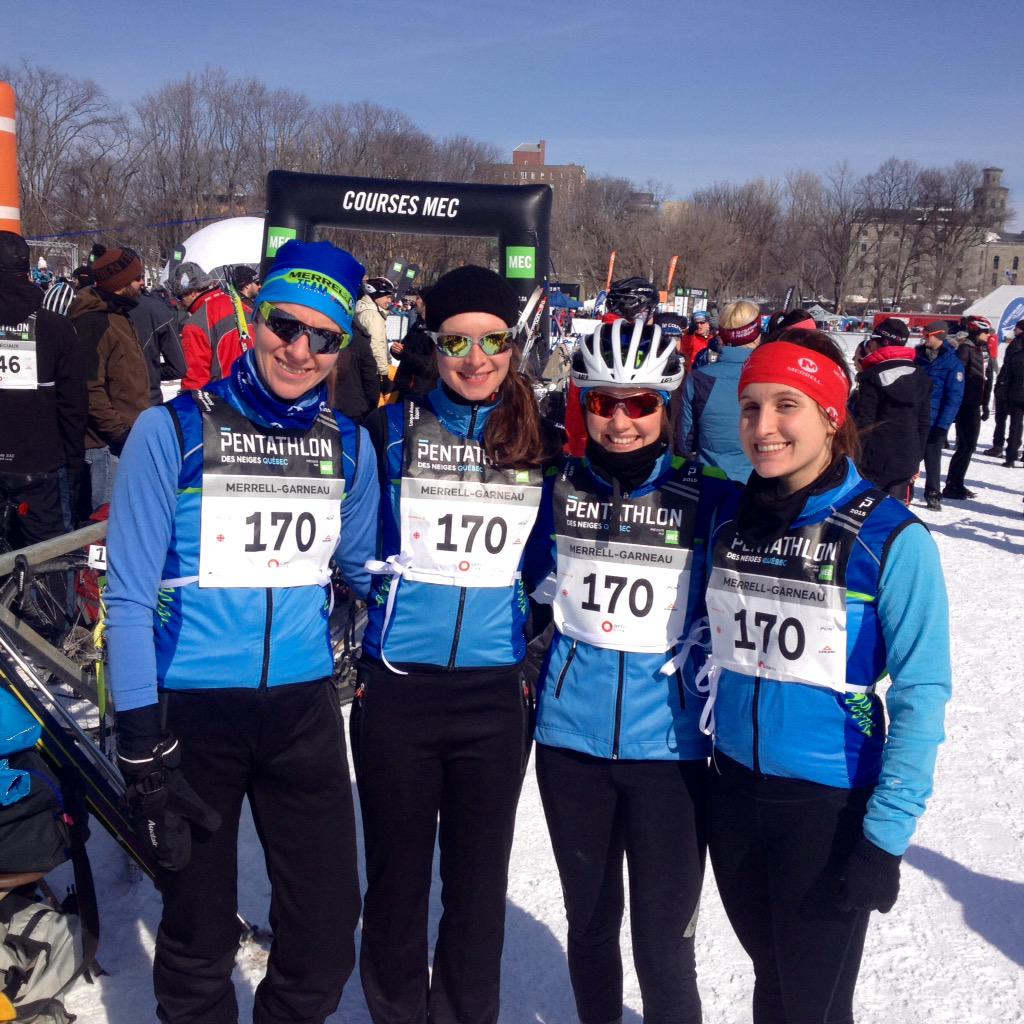 lacroix_jul's tweet photo. 2nd place for the @TeamMerrell girls today at the Pentathlon des neiges! :) @stpierrecaro @i_rouleau @demifond11 http://t.co/JzJ4Nskeek