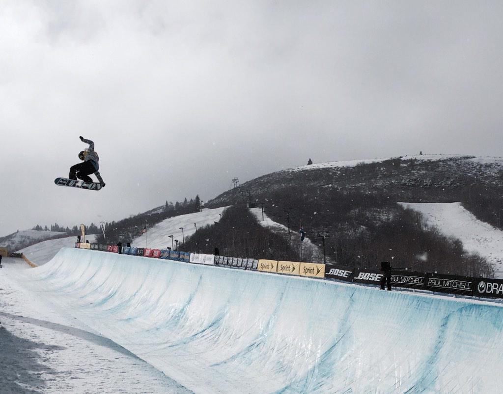 bav's tweet photo. @Kellyclarkfdn was serious today at #parkcityGP.  Good fun at @PCski. http://t.co/0L9ljzkWaw