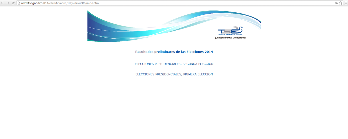 denuncia2015's tweet photo. Según preliminares de @tse_elsalvador estámos en las presidenciales del 2014 #Denuncia2015 @teledos_tcs @tcsnoticias http://t.co/sH2wguPU8A