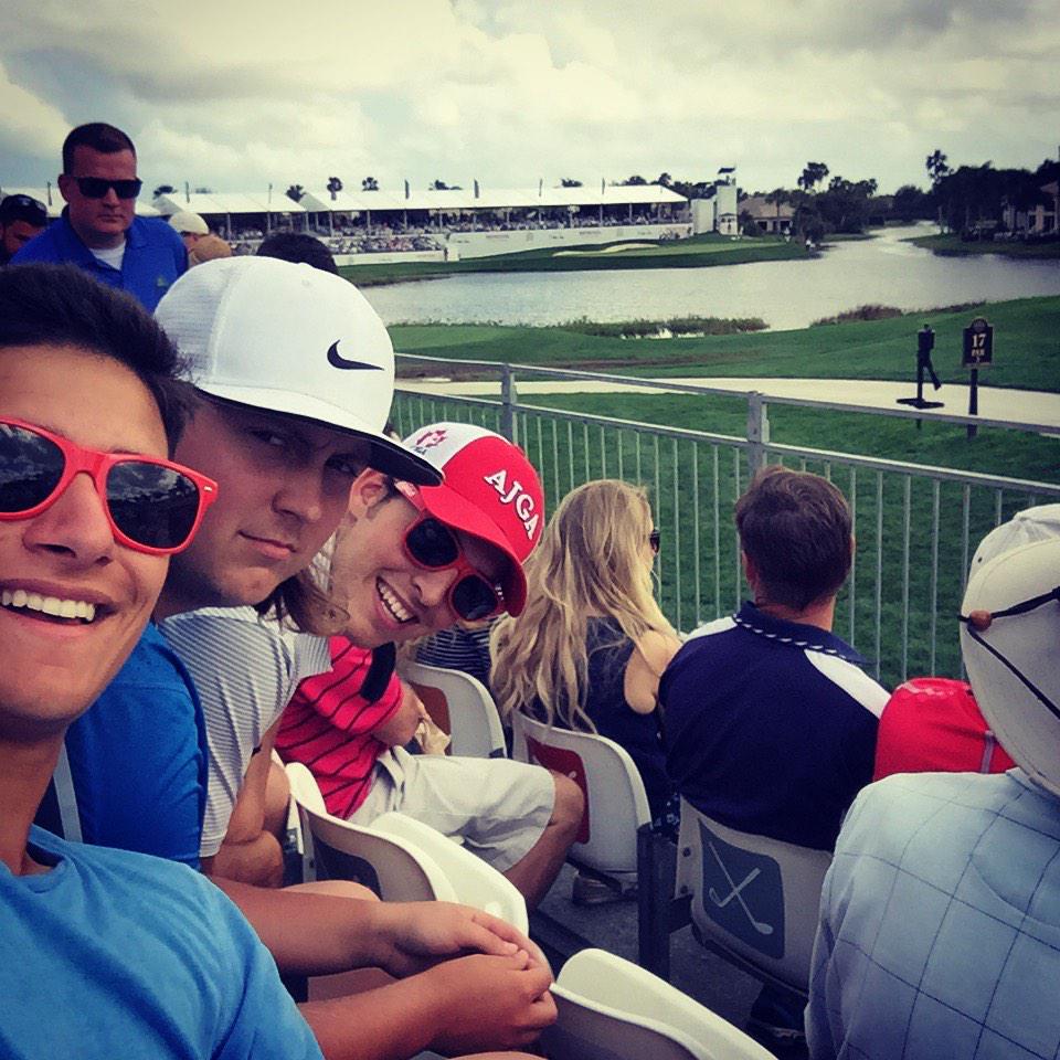 EBraultGolf's tweet photo. Cheering and having fun on the 17th today! Go Casey Go! @Paul_Casey #Hondaclassic http://t.co/PADAVQ50eA