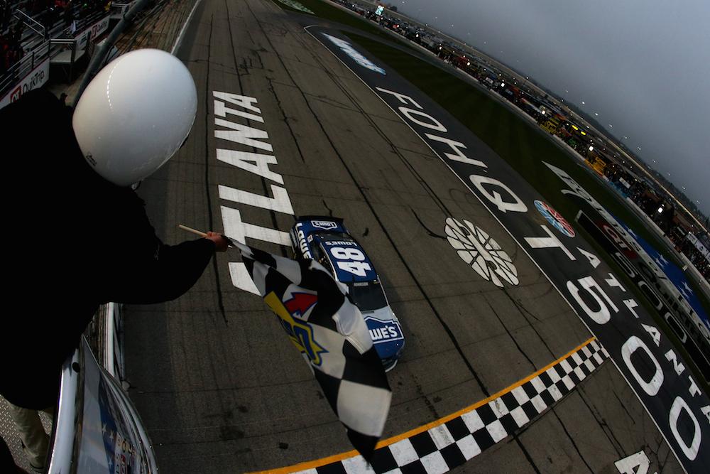 NASCAR's tweet photo. .@JimmieJohnson battled to his first victory of 2015 in the #FOHQT500: http://t.co/MRVqKrsOQv http://t.co/2KsMMYwEIB