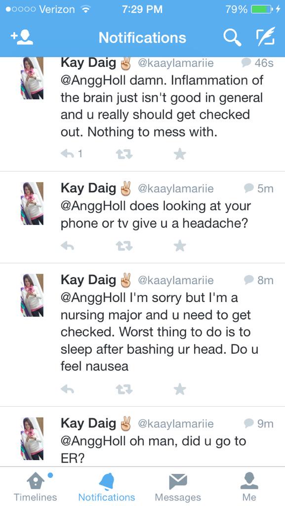 AnggHoll's tweet photo. When one of your #biffels is a #NurseMajor and is concerned about you☺️ love you boo!❤️#MyOwnNurss💉💊🚑🏩 http://t.co/R8ZoYecc4r