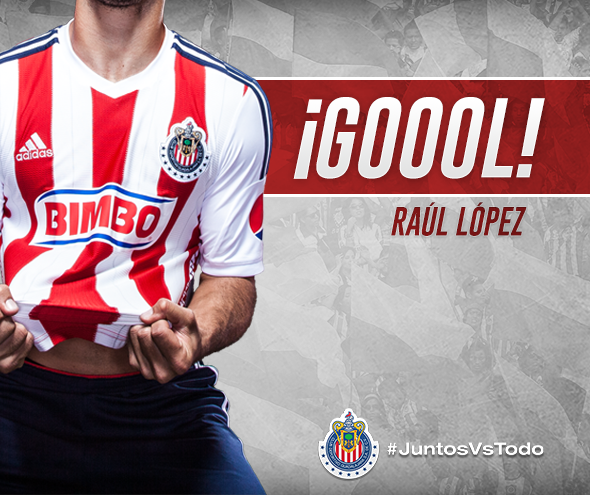 Chivas's tweet photo. 75' ¡¡¡Gooool de @raullg8!!! #JuntosVsTodo  Chivas 2-0 Monterrey. http://t.co/SqX3vkjSQB