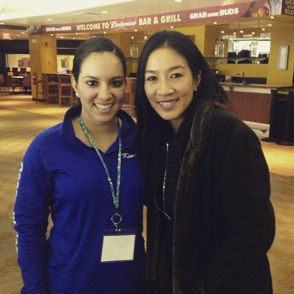 Kimrod90's tweet photo. So great getting to spend some time with @michellewkwan at Nationals last night! #synchrochamps15 #RIfigureskaters http://t.co/NI6ZraoO4V