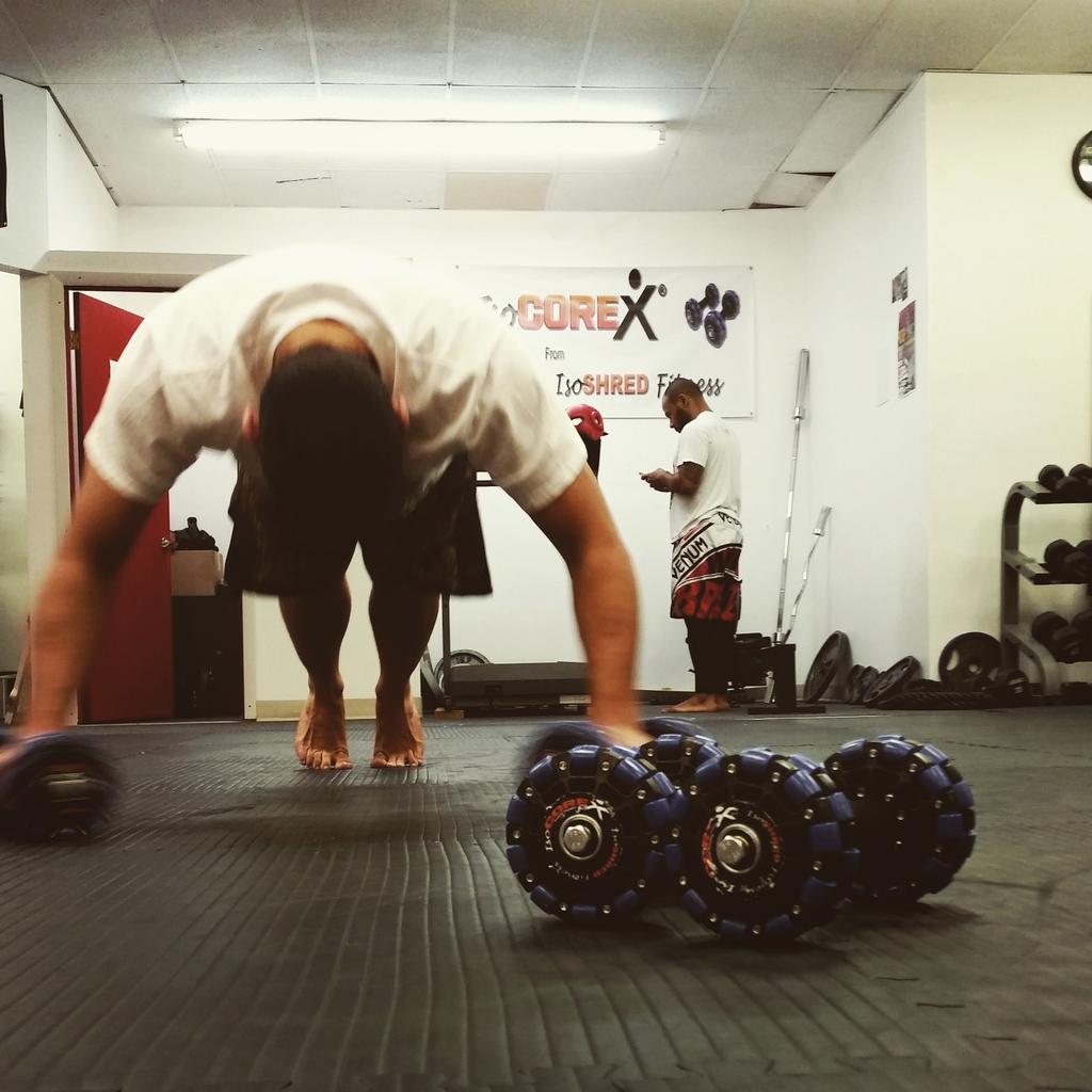 IsoSHRED's tweet photo. #isocorex #fitness equipment in use at #fighthouse http://t.co/BpLzH1wNor
