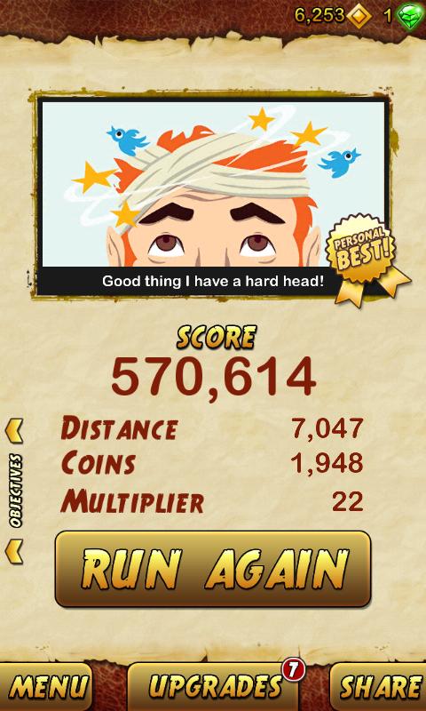 ItJakiya's tweet photo. I got 570614 points while escaping from demon monkeys. Beat that! http://t.co/oj8YelwPLN http://t.co/fDBQ8uVnmI