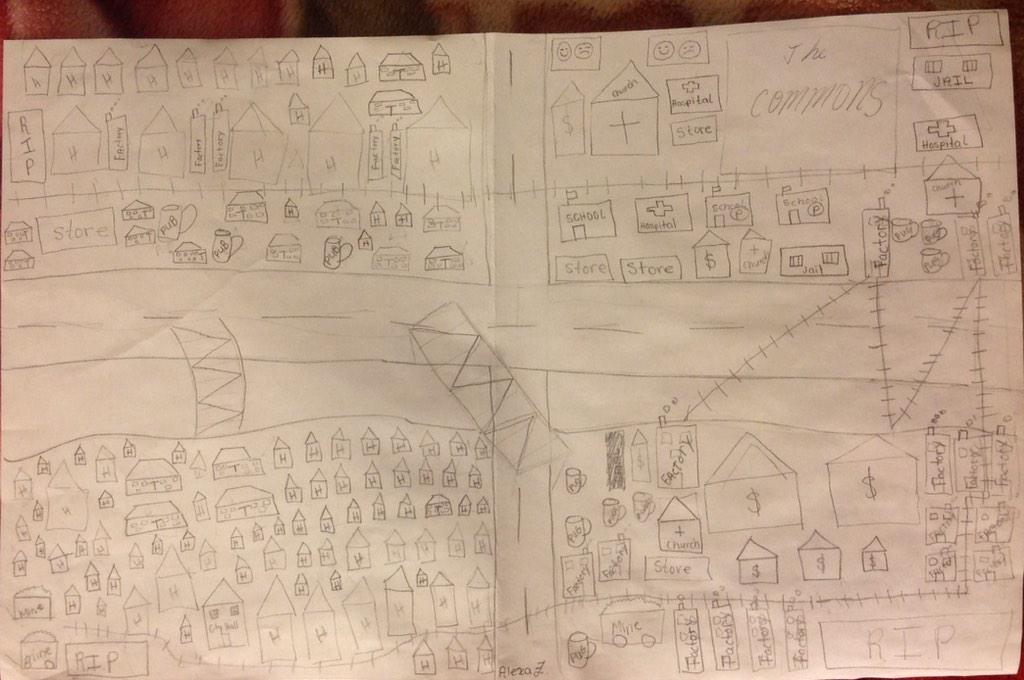 AlexaHumanGeo's tweet photo. The Urban Game! Before &amp; After! 🏠🏭🌃🏦⛪️🚞🚂 @DCAPHUG #APHG http://t.co/k533be2KE4