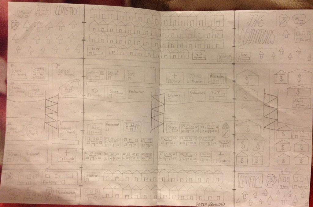 AlexaHumanGeo's tweet photo. The Urban Game! Before &amp; After! 🏠🏭🌃🏦⛪️🚞🚂 @DCAPHUG #APHG http://t.co/k533be2KE4