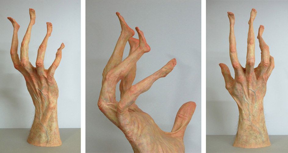 CreatorsProject's tweet photo. These twisted sculptures put body parts in all the wrong places: http://t.co/f6c1iY6RH9 http://t.co/4B3XtgBWFm