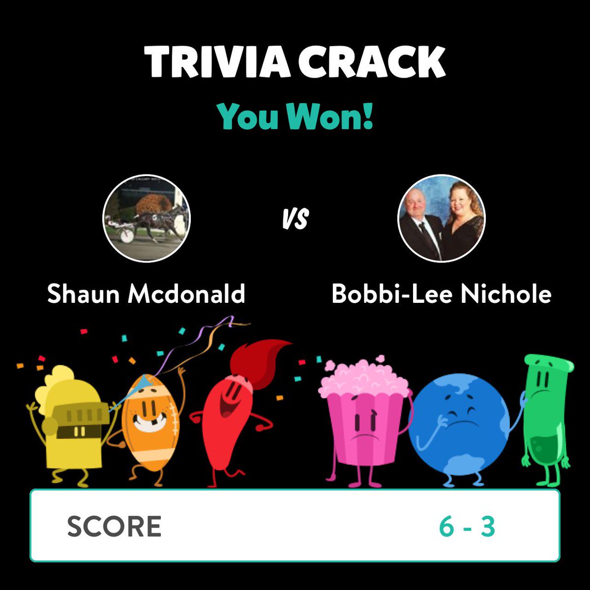 Shaun Mcdonald just won a game against Bobbi-Lee N. in Trivia Crack!  triviacrack.com/en/landing