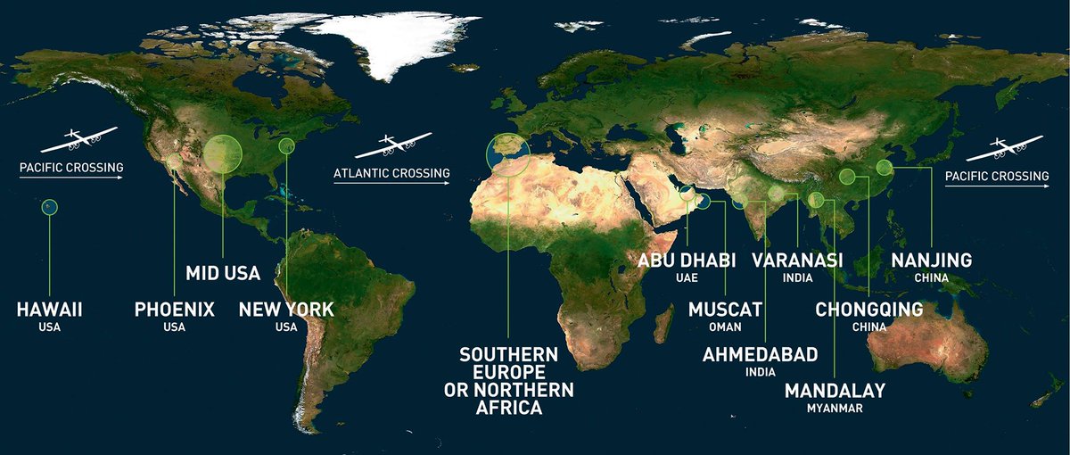 La mappa del viaggio intorno al mondo