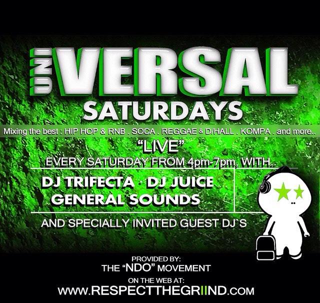Every Saturday from 4pm TIL 7pm listen in on Respectthegriind.com vibes be really nice!!! Just tune in 🔥🔥🔥